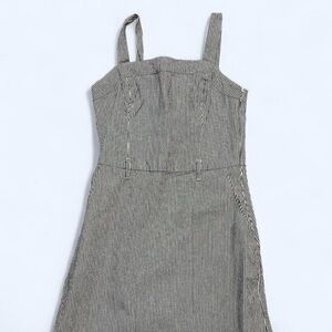 Hollister Black and White Striped Strapless Dress